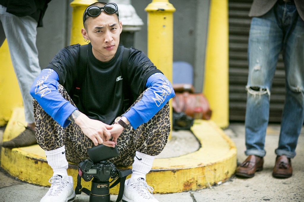 Men's New York Fashion Week street style.