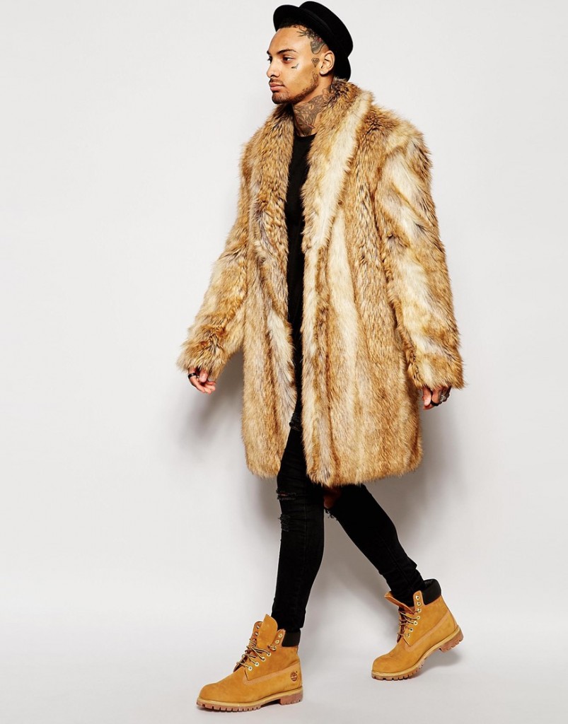 Images of Mens Faux Fur Coats - Reikian