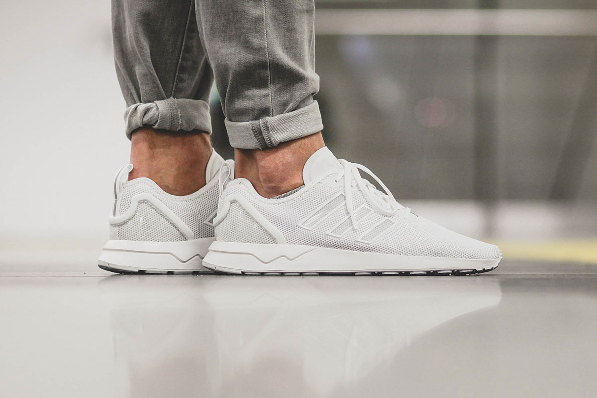 adidas originals white zx flux adv trainers adidas originals white zx flux adv trainers