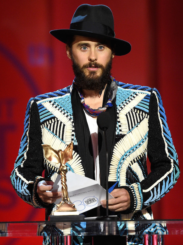 Spotted: Jared Leto in Balmain At The 2015 Film Independent Spirit Awards