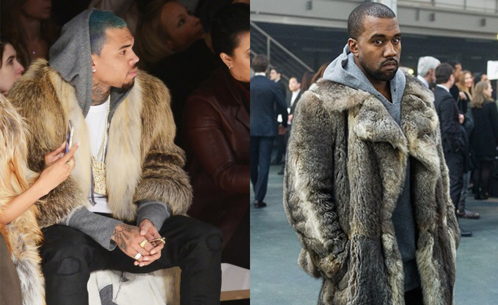 Kanye West Vs. Chris Brown: Who wore the fur coat better?