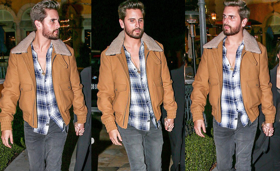 Spotted: Scott Disick in Ami Shearling Jacket and Saint Laurent Boots