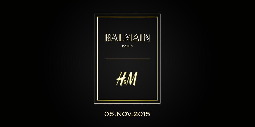 Balmain x H&M To Launch 5th November 2015