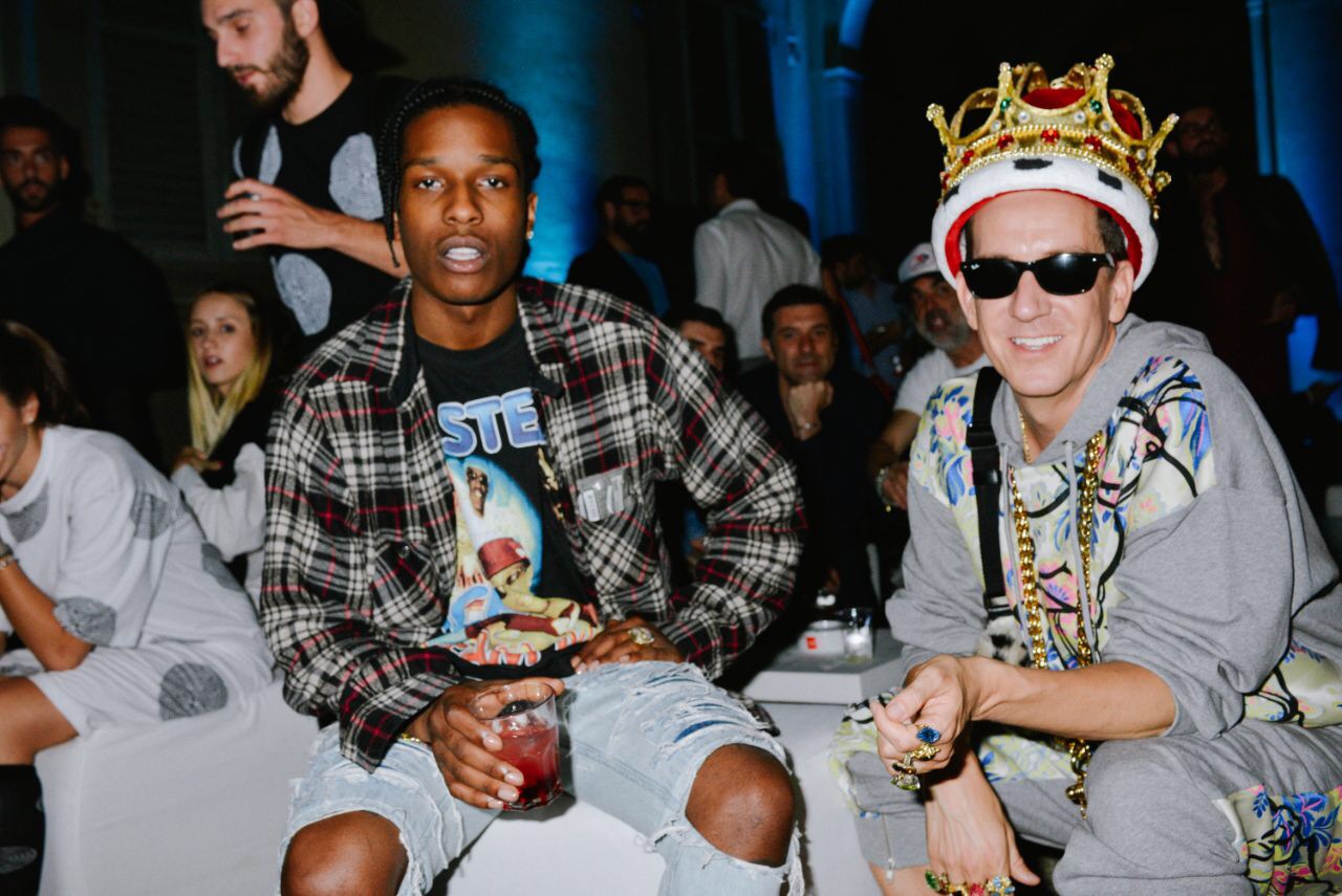 asap rocky at moschino ss16 show in pitti uomo