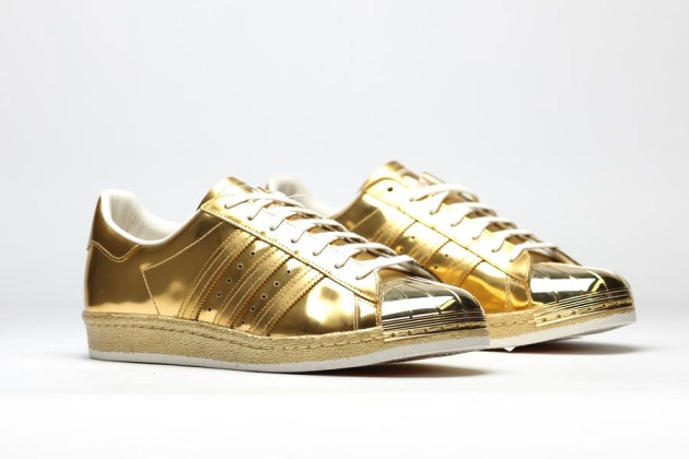The adidas Originals Superstar 80s In “Metallic Gold”