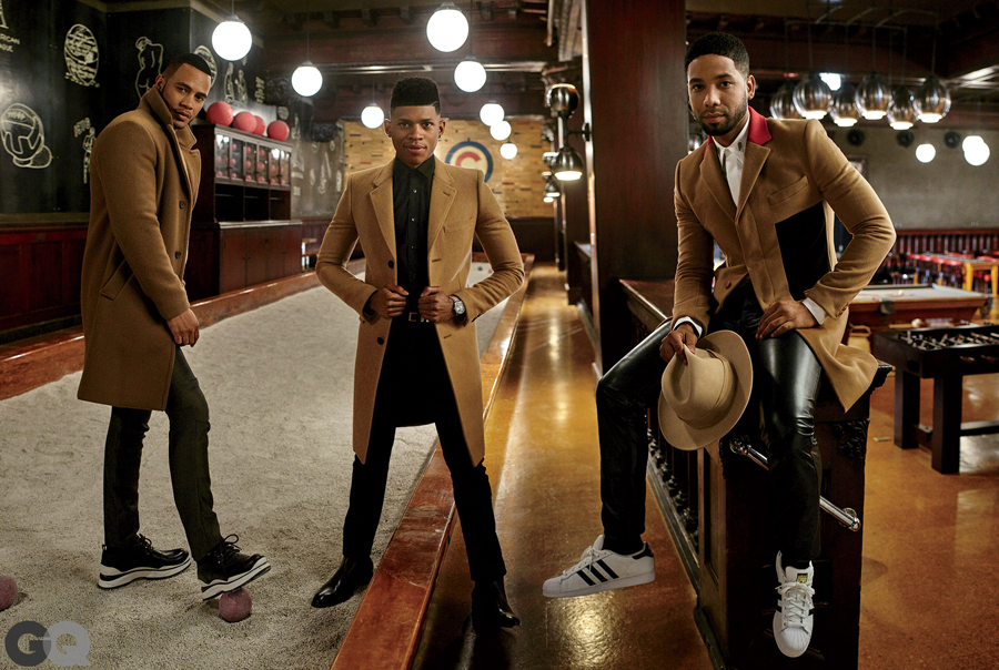 Empire Boys Rock The Classic Camel Coat for GQ