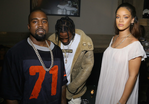 Spotted: Kanye West in Dries Van Noten at Vogue Paris Party