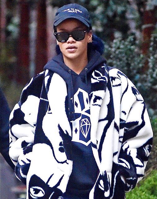 Spotted: Rihanna wearing a Rebel8 hoodie