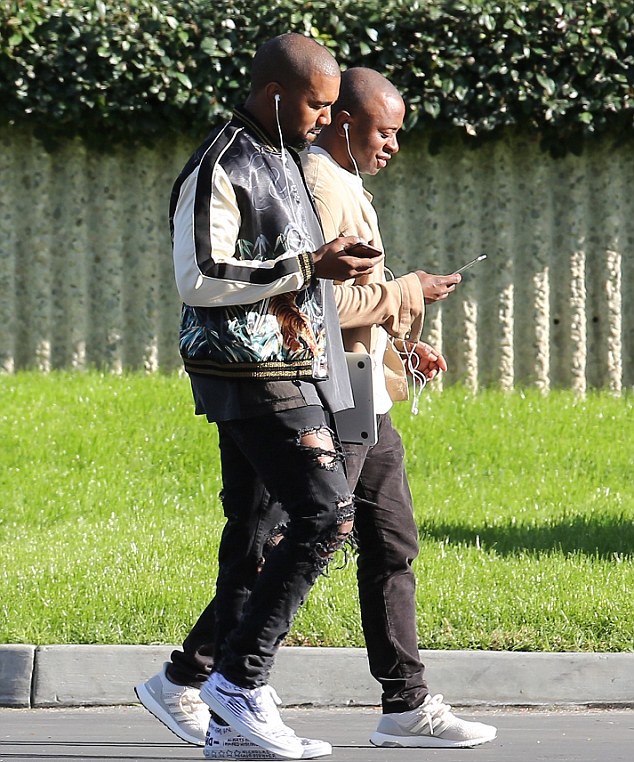 Spotted: Kanye West In Saint Laurent Jacket & Vans