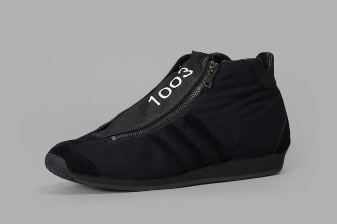 Yohji Yamamato Navy ‘1003’ Tonal Zip-Entry Sneakers