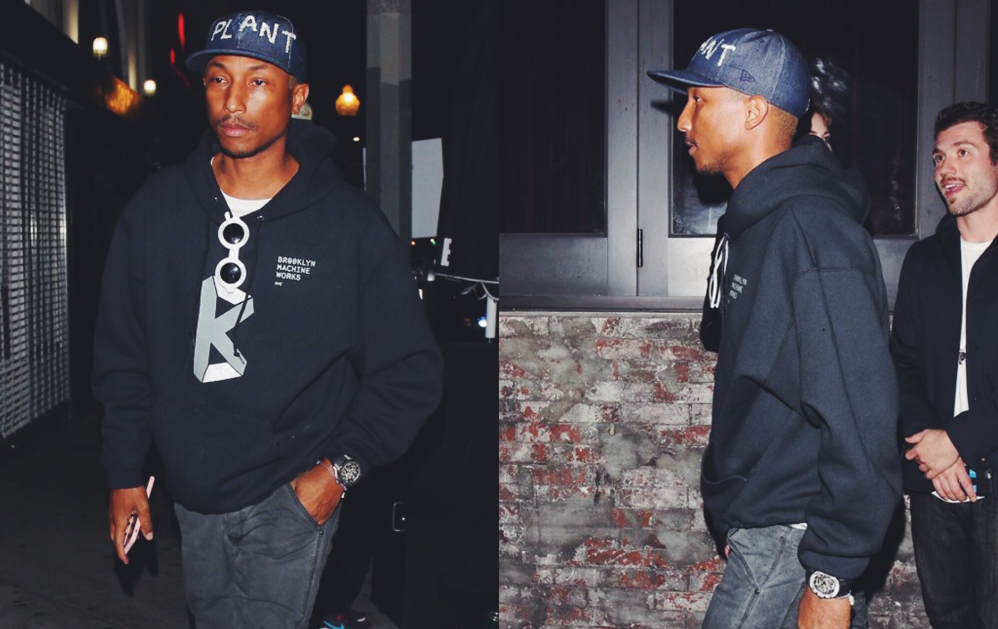 Spotted: Pharrell at Lady Gaga’s Birthday In Machine Works + Timberland Boots