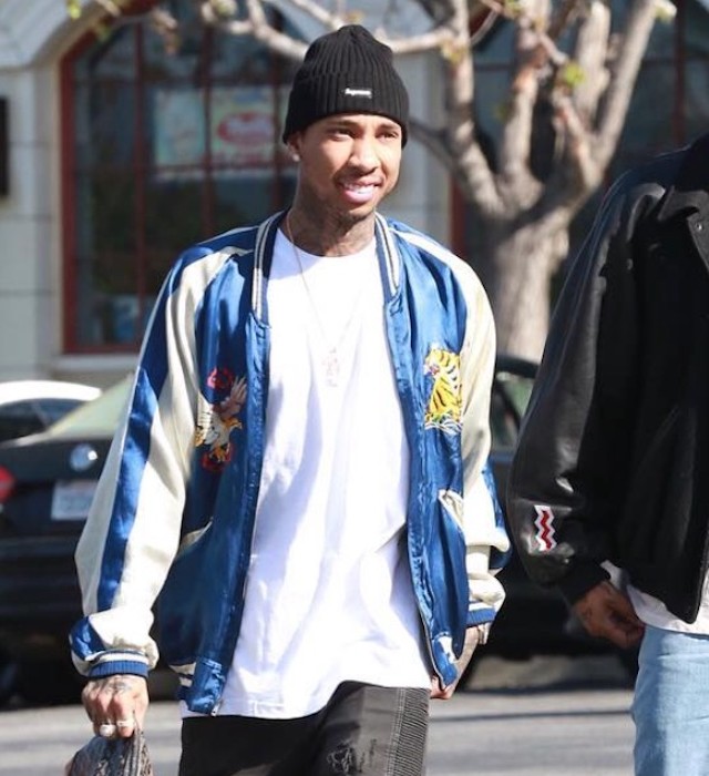 Spotted: Tyga in Vintage Souvenir Jacket