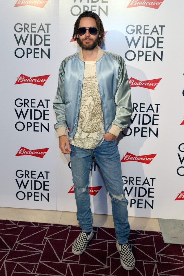 Spotted: Jared Leto In Gucci Souvenir Jacket, Ksubi Jeans And Vans
