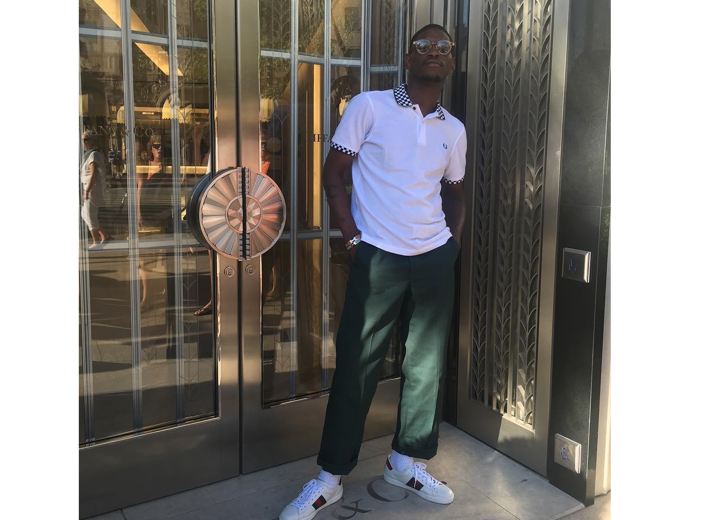 Spotted: ASAP Nast Wearing Fred Perry Polo, Gucci Sneakers & Hermes Bracelets