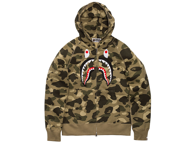 New In From BAPE: The Colour Camo Shark Hoodie