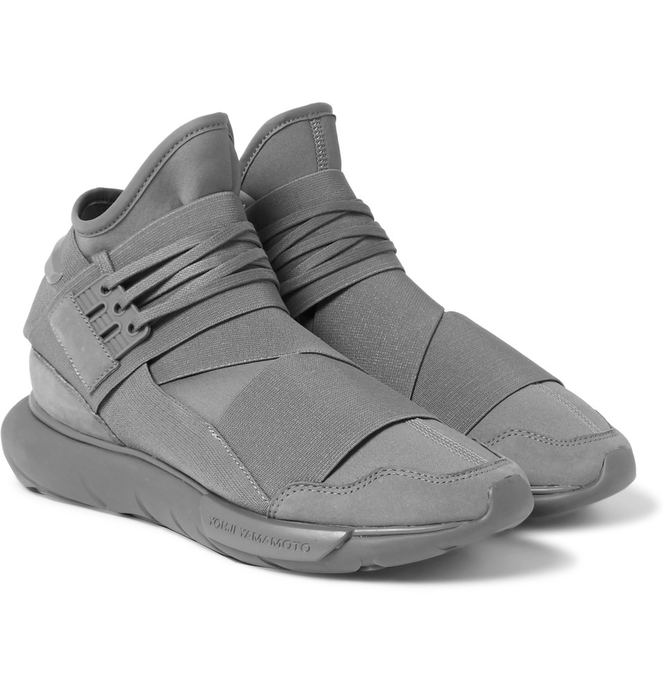 Y-3 Qasa High Sneaker In Grey Launches