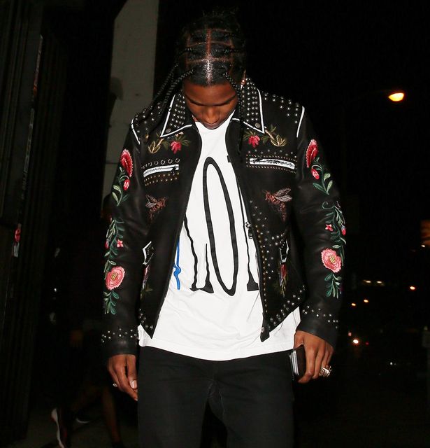 Spotted: ASAP Rocky Rocks Gucci Hand-Painted Jacket & VLONE T-Shirt