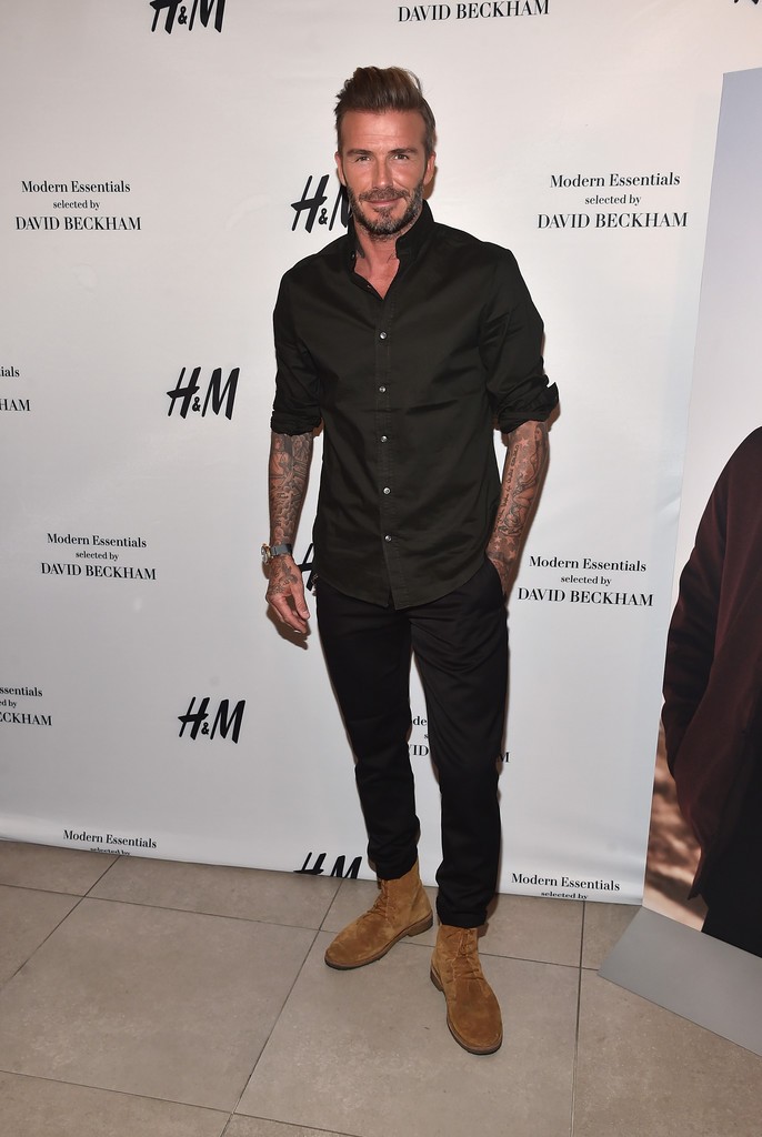 SPOTTED: David Beckham In H&M & Saint Laurent