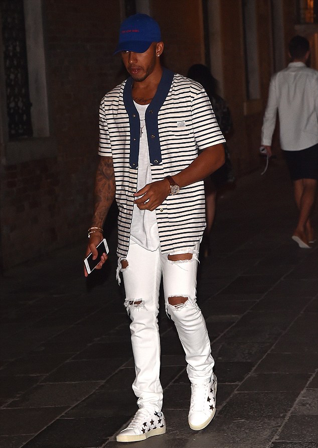 Spotted: Lewis Hamilton in Tackma, Saint Laurent & Yeezy