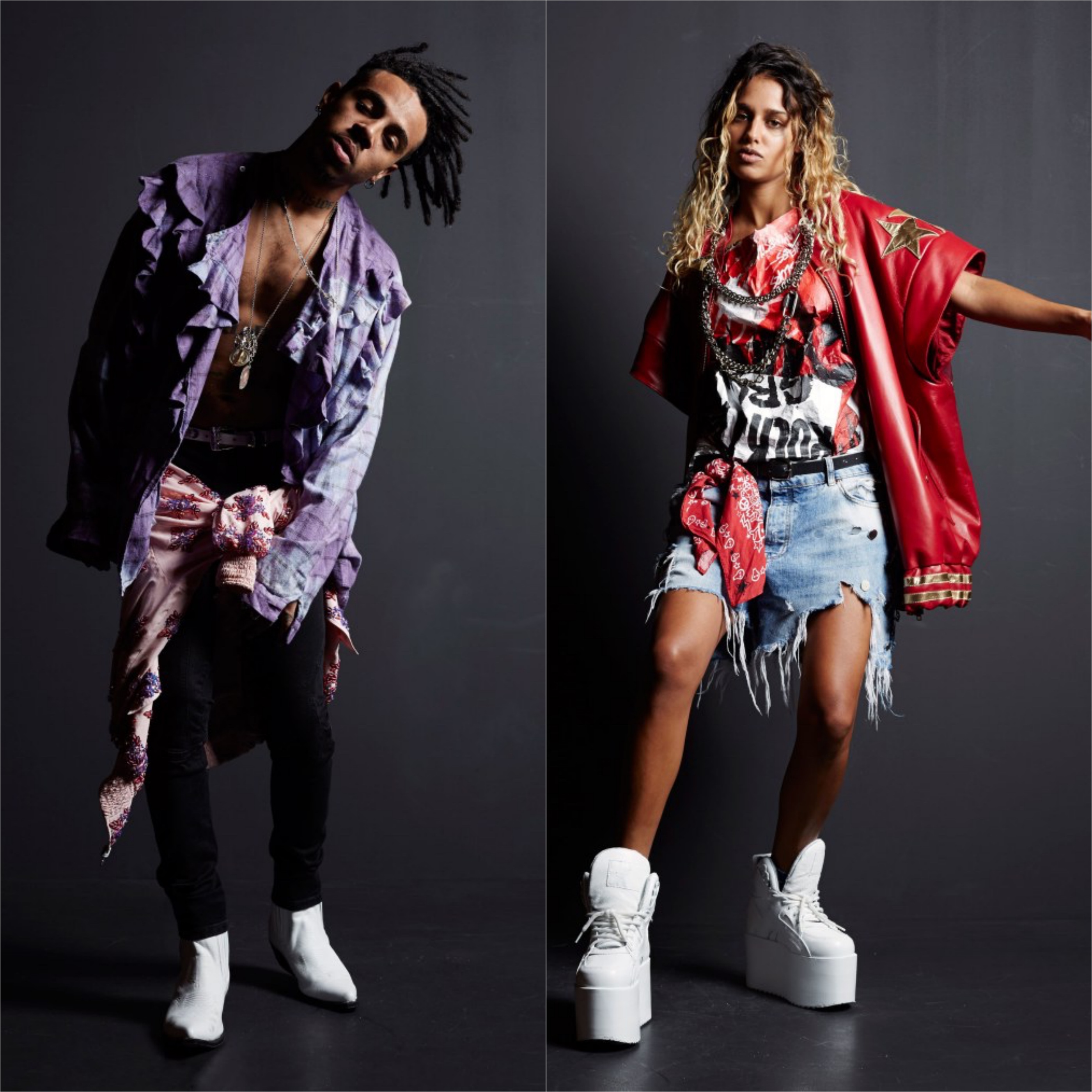 Vic Mensa & Tommy Genesis in Faith Connexion Spring 2017 Collection