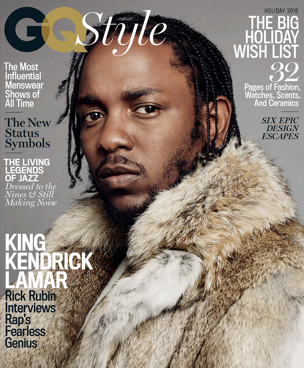 SPOTTED: Kendrick Lamar Covers GQ In Michael Kors Fur Coat