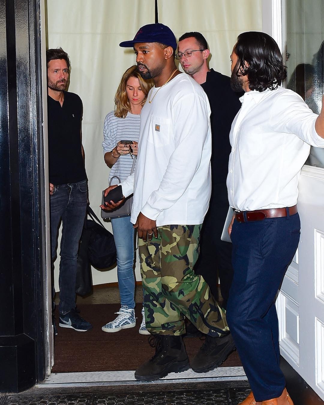 SPOTTED: Kanye West in Yeezy Boots And Carhartt
