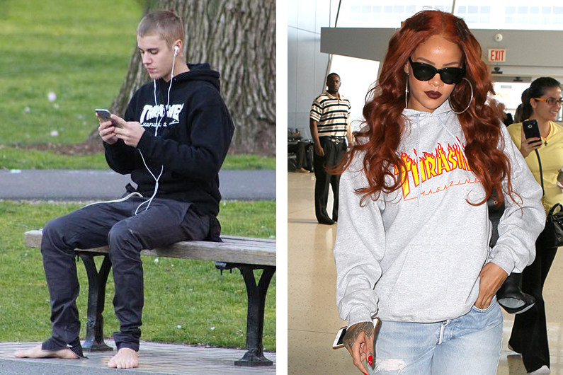 Thrasher calls out Justin Bieber and Rihanna and tells them to stop wearing its clothing