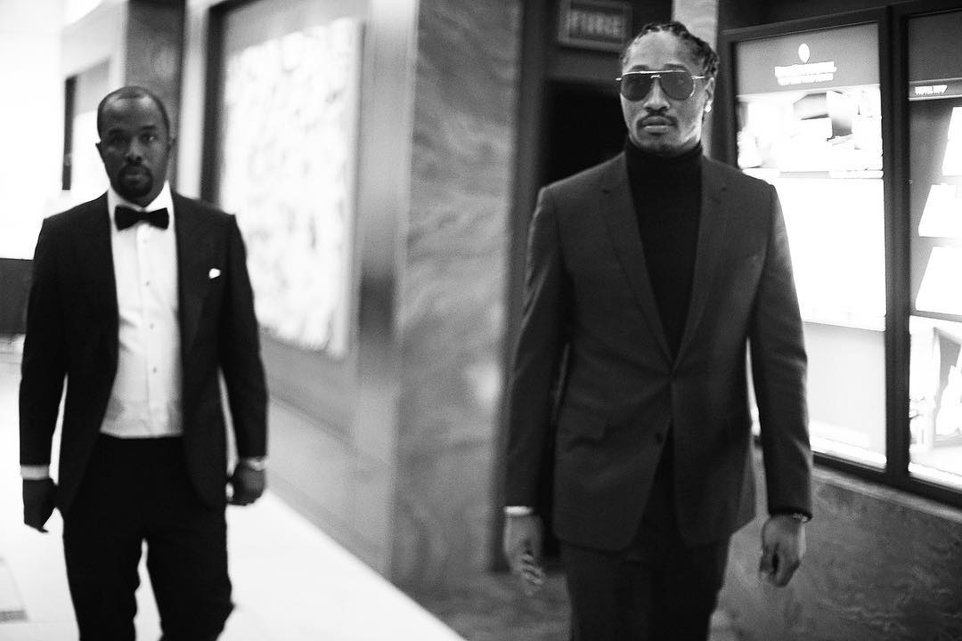 SPOTTED: Future In Dior Homme Suit To Fear Of God + Christian Louboutin Sneakers