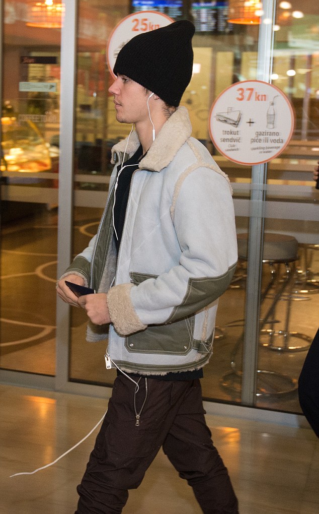 SPOTTED: Justin Bieber Stays Cozy in Sheepskin Diesel Jacket