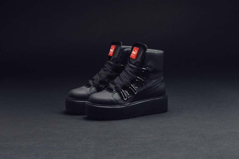 Rihanna’s FENTY PUMA All Black Sneaker Boot