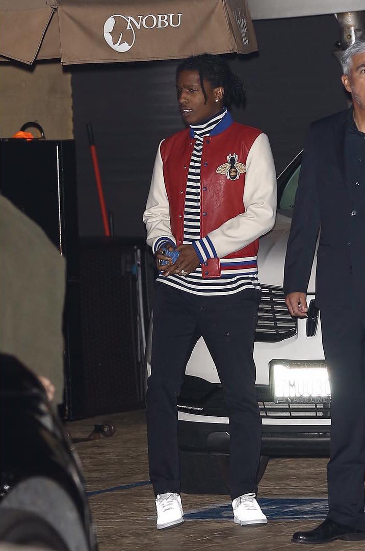 SPOTTED: ASAP Rocky Wearing Gucci Jacket And Reebox x Palace Trainers
