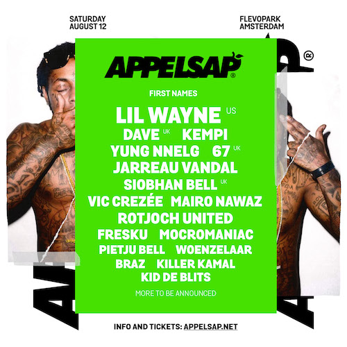 Amsterdam’s Appelsap Festival Welcomes Lil Wayne, Dave, 67, And Siobhan Bell