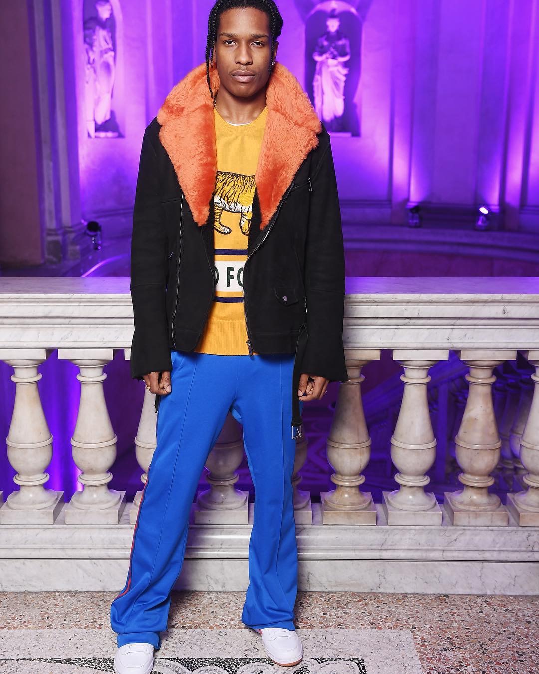 SPOTTED: A$AP Rocky In Midnight Studios And Adidas Sweatpants