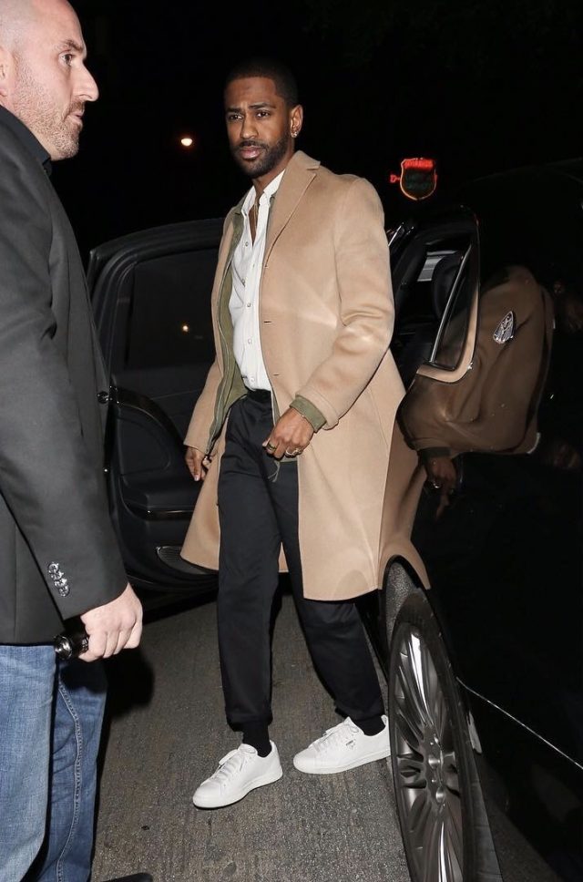 SPOTTED: Big Sean in Acne Studios Coat, Pants, Our Legacy Jacket, Shirt and Puma Sneakers
