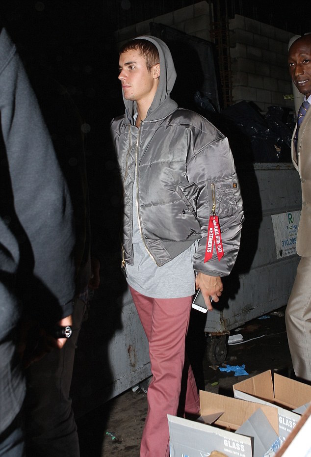 SPOTTED: Justin Bieber In Alpha Industries x Vetements Reversible Bomber Jacket