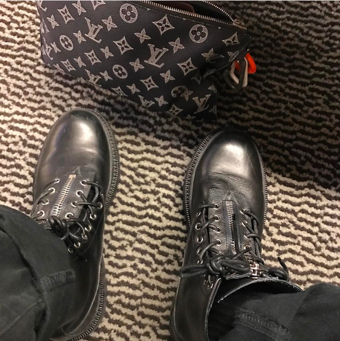Kim Jones Previews fragment design x Louis Vuitton Boots On Instagram