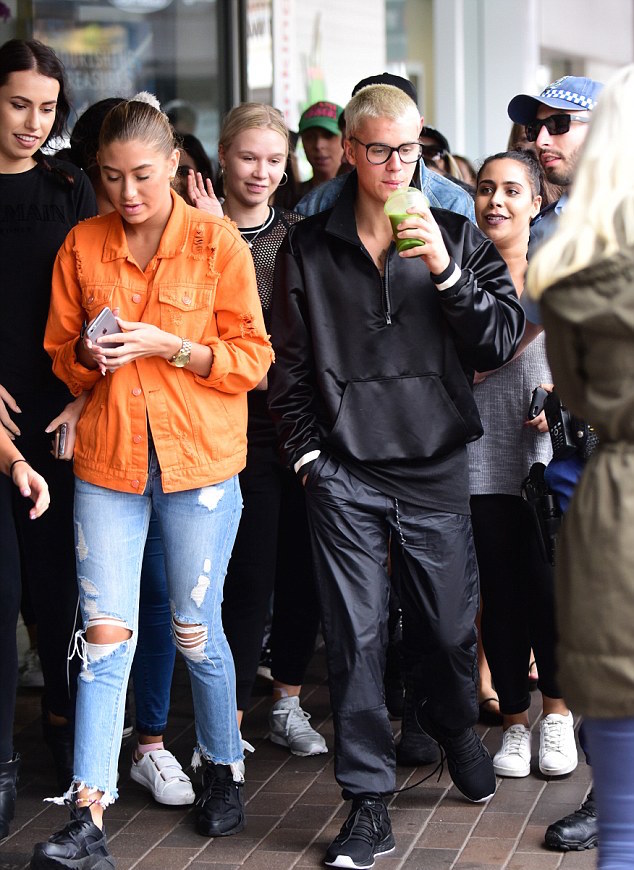 SPOTTED: Justin Bieber In Fear Of God Jacket, Adidas Pants and Air Jordan Sneakers