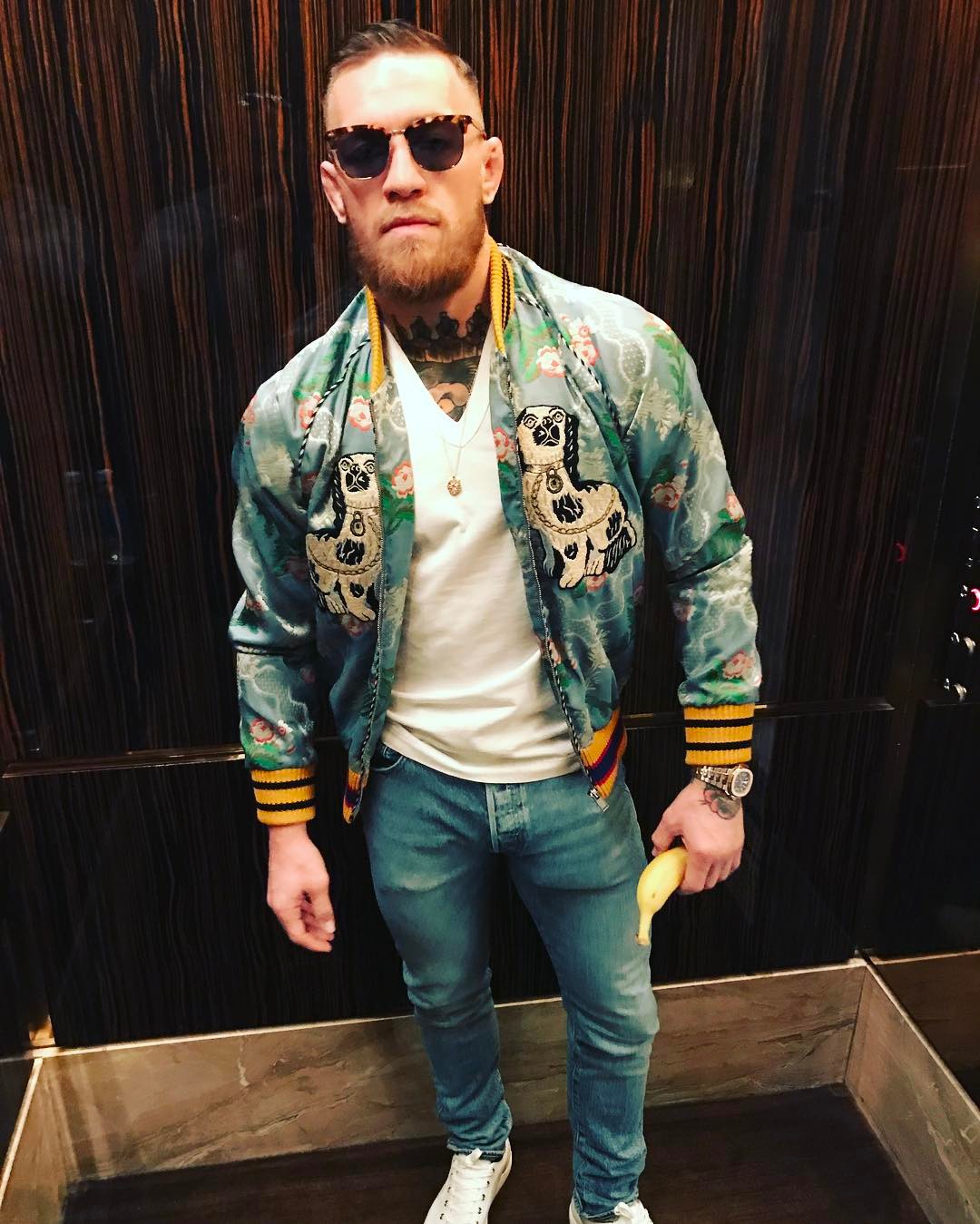 SPOTTED: Conor McGregor in Gucci Bomber Jacket