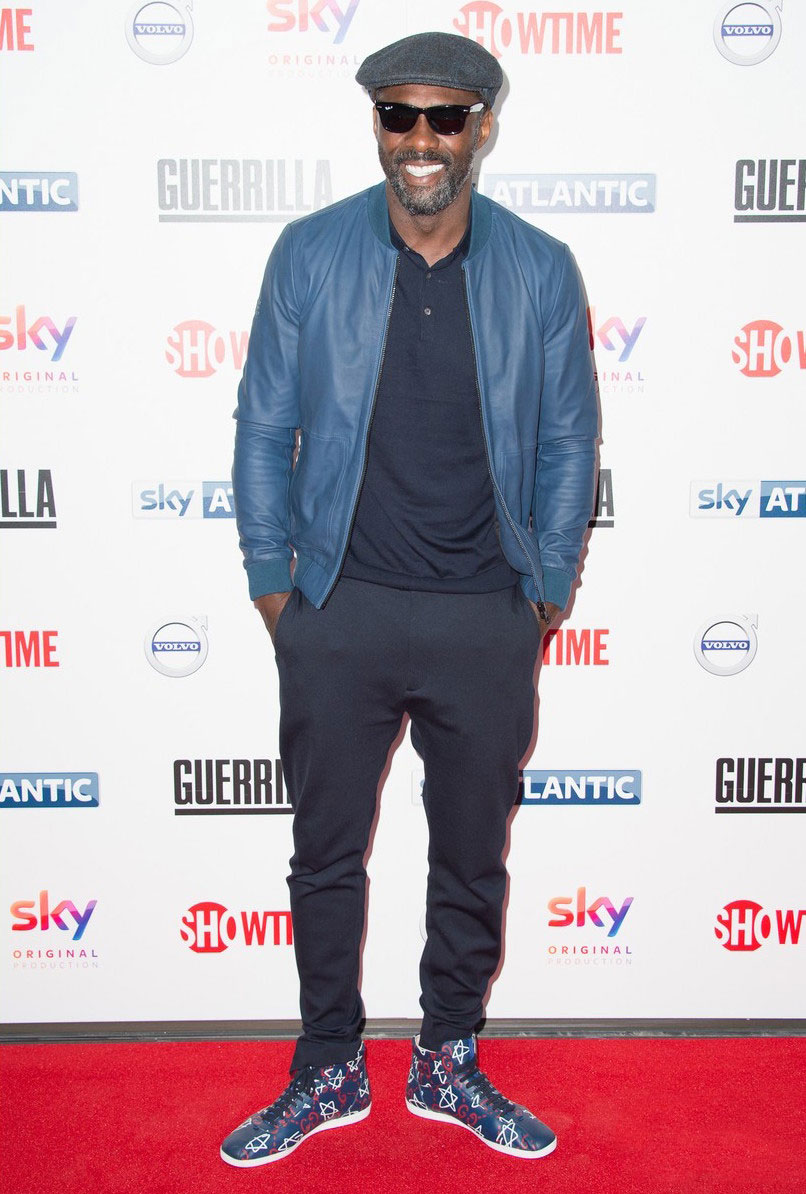 SPOTTED: Idris Elba In Idris x Superdry Jacket And Gucci Sneakers