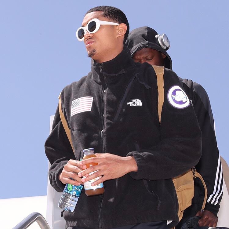 SPOTTED: Jordan Clarkson in Supreme x The North Face Jacket