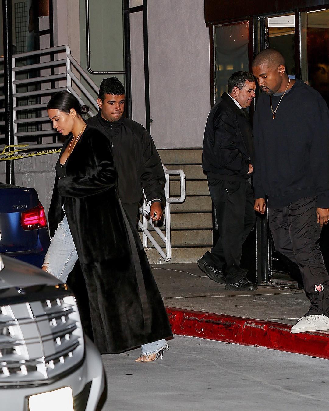 SPOTTED: Kanye West In Adidas Calabasas Yeezy Pants And Sneakers