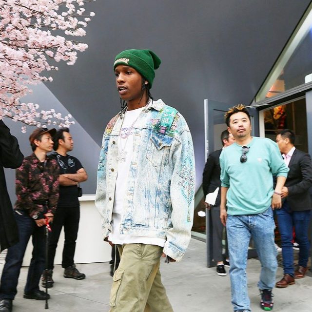 SPOTTED: A$AP Rocky in Guess Jacket and Thrasher Beanie