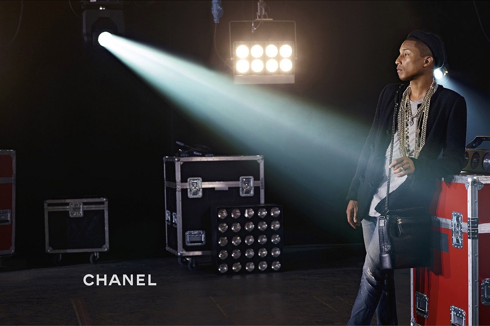 Pharrell Williams in Chanel Gabrielle Bag Campaign Video