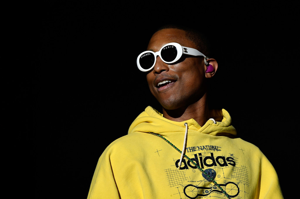 SPOTTED: Pharrell in Chanel Sunglasses and Adidas Hoodie at Coachella