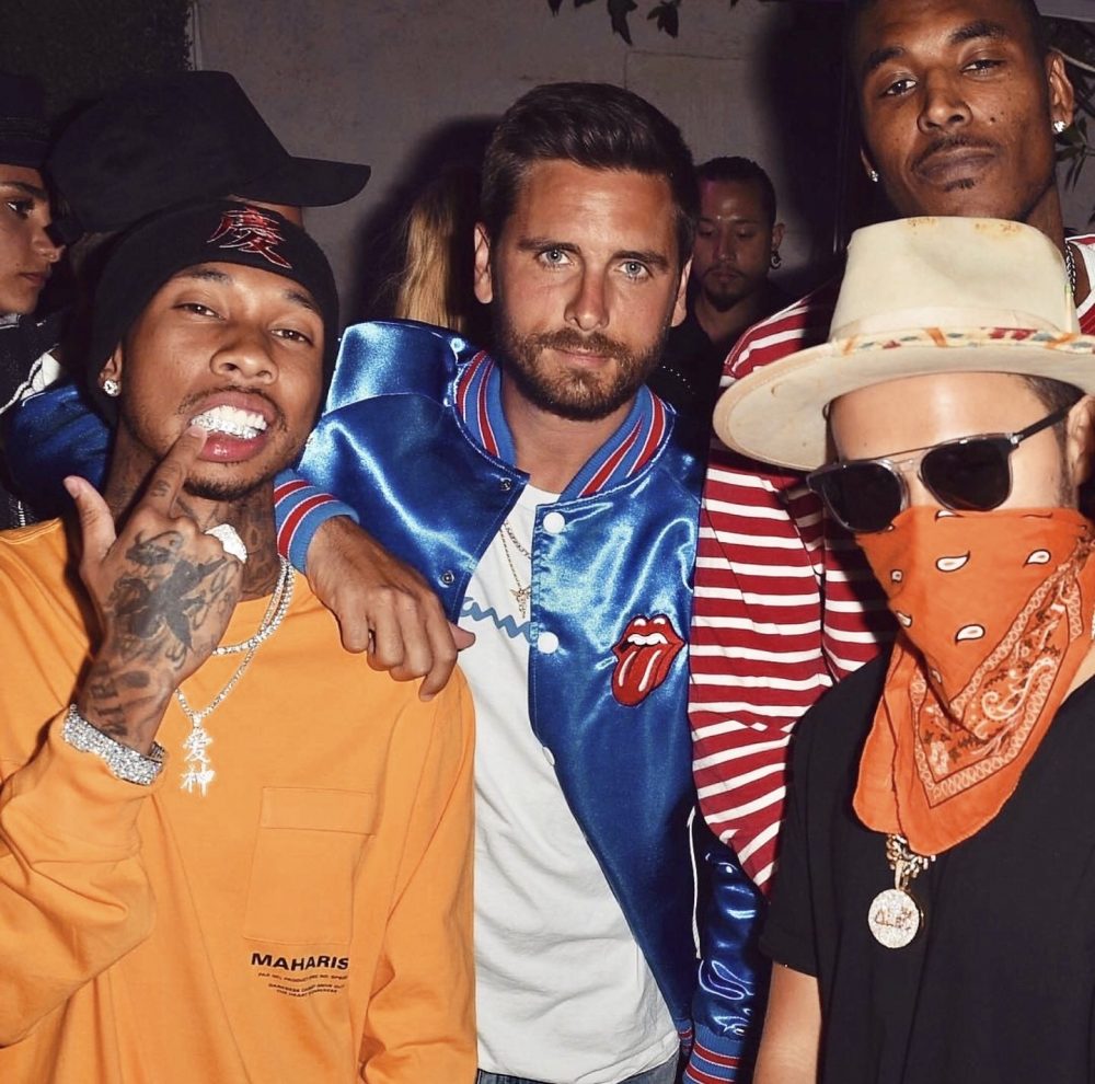 SPOTTED: Scott Disick in Tommy Hilfiger x The Rolling Stones and Champion with Tyga