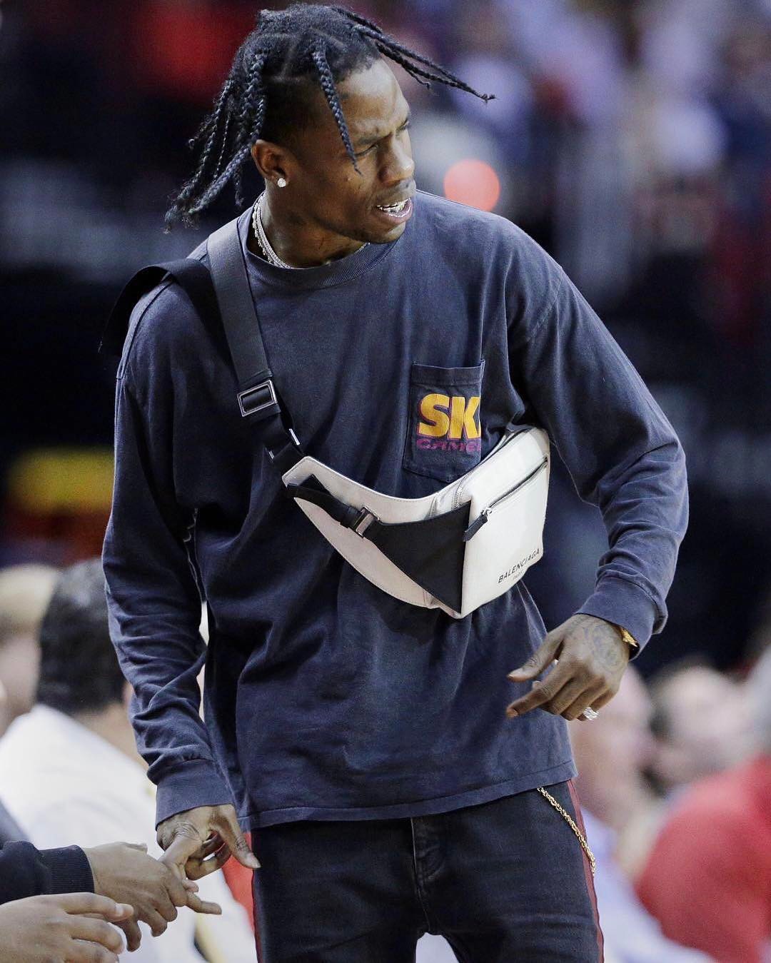 SPOTTED: Travis Scott in Balenciaga Jeans and Bag