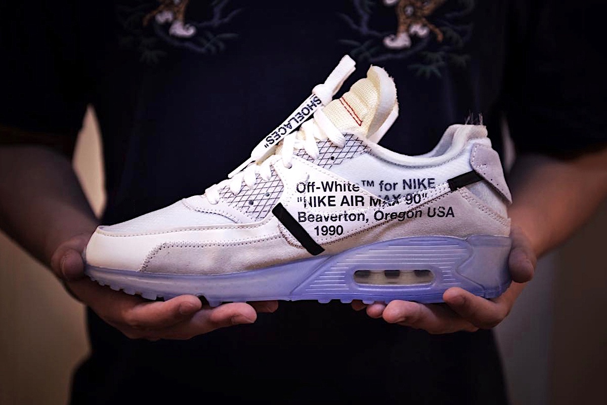 Closer Look At The OFF-WHITE x Nike Air Max 90 Sneaker