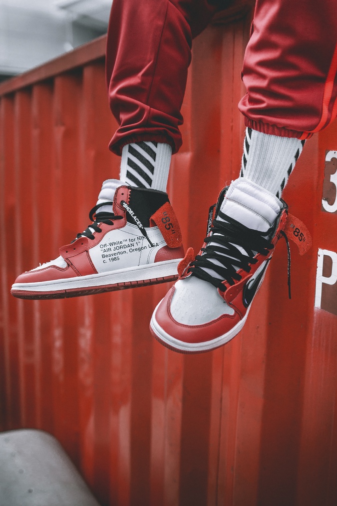 Check Out the OFF-WHITE x Air Jordan 1 On-Feet