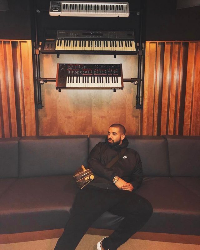 SPOTTED: Drake In Nike and Louis Vuitton Bag