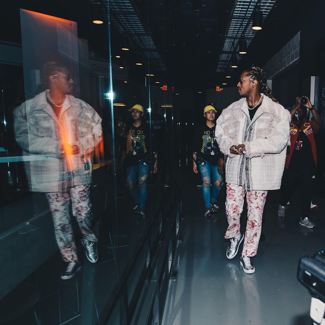 SPOTTED: Future In Saint Laurent T-Shirt And Gucci Pants And Belt